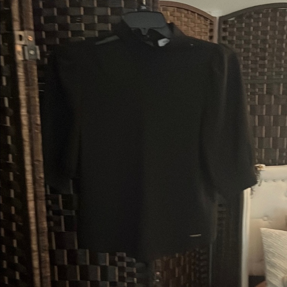 Nine West Classic Black Short Sleeve Top